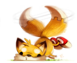Size: 985x811 | Tagged: safe, artist:cryptid-creations, miles "tails" prower, fox, male, shoes, simple background, solo, white background