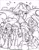 Size: 630x809 | Tagged: safe, artist:skypiratedash, antoine d'coolette, bunnie rabbot, dulcy the dragon, miles "tails" prower, rotor walrus, sally acorn, sonic the hedgehog, chipmunk, coyote, fox, hedgehog, rabbit, walrus, black and white, building, cap, dragon, female, freedom fighters, group, hat, holding hands, holding something, looking at viewer, looking offscreen, male, ring, roboticized, sally x sonic, sally's vest and boots, shipping, straight, sword, vehicle, weapon