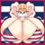 Size: 2000x2000 | Tagged: suggestive, artist:ultshadownsfw, vanilla the rabbit, rabbit, 2026, 4th of july, american flag, anniversary, bikini, bust, busty vanilla, country flag, female, flag, hands behind head, hyper breasts, large breasts, looking at viewer, simple background, smile, smiling at viewer, solo