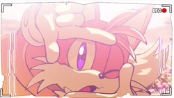 Size: 1920x1080 | Tagged: safe, artist:maxartist1537, miles "tails" prower, fox, 2026, alternate version, looking at viewer, male, mouth open, one eye closed, posing, recording, solo