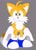 Size: 1471x2048 | Tagged: safe, artist:mysticspeeds, artist:sonicfastdraw, miles "tails" prower, fox, 2026, blue shoes, frown, grey background, looking offscreen, male, no outlines, shoes, simple background, solo, standing