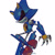 Size: 1000x1000 | Tagged: safe, artist:aurse77, metal sonic, 2026, black sclera, looking offscreen, robot, signature, simple background, solo, white background