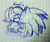 Size: 1024x853 | Tagged: safe, artist:k3llywolfarts, sally acorn, sonic the hedgehog, chipmunk, hedgehog, 2018, black and white, blushing, deviantart watermark, duo, english text, eyes closed, female, flower, hands together, kiss, male, sally x sonic, sally's ringblader outfit, shipping, sketch, standing, straight, traditional media, watermark