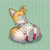 Size: 2048x2048 | Tagged: safe, artist:starrygirlypop, miles "tails" prower, fox, 2026, candy, holding something, male, mint candy, no mouth, sitting, solo, sparkling eyes, that fox sure loves mint candy, treads
