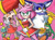 Size: 1024x749 | Tagged: safe, artist:viciousbutprecious, amy rose, big the cat, cheese (chao), cream the rabbit, froggy, cat, chao, frog, hedgehog, rabbit, sonic heroes, 2020, agender, female, fishing pole, group, holding something, looking at viewer, looking offscreen, male, mouth open, open smile, outline, piko piko hammer, pink background, simple background, smile, standing, team rose, traditional media, weapon, white outline
