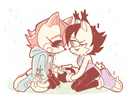 Size: 684x525 | Tagged: safe, artist:jadeyarts, nicole the hololynx, sally acorn