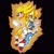 Size: 1100x1100 | Tagged: safe, artist:lameshadxd, sally acorn, sonic the hedgehog, super sonic, chipmunk, hedgehog, 2025, artist signature, black background, duo, female, fist, floating, grin, holding something, looking at viewer, male, outline, pose, sally x sonic, sally's ringblader outfit, shipping, simple background, smile, smiling at viewer, straight, super form, super sally, watermark, white outline