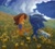Size: 2048x1838 | Tagged: safe, artist:jadepesky, sally acorn, sonic the hedgehog, chipmunk, hedgehog, 2026, clouds, daytime, duo, eyes closed, female, field, flower, flower field, grass, grass field, happy, hill, holding hands, male, mountain, nature, outdoors, plant, sally x sonic, sally's vest and boots, shipping, smile, straight, walking