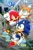 Size: 2731x4096 | Tagged: safe, artist:mistajonz, flicky, knuckles the echidna, miles "tails" prower, sonic the hedgehog, bird, chao, echidna, fox, hedgehog, 2026, agender, building, daytime, friendship, group, literal animal, looking offscreen, looking up, male, mid-air, neutral chao, plant, ruins, sitting, stairs, sunlight