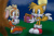 Size: 744x490 | Tagged: safe, artist:tigerfog, cream the rabbit, miles "tails" prower, cream x tails, creamabetes, cute, shipping, straight, tailabetes
