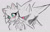 Size: 1287x813 | Tagged: safe, artist:tr1shuu, amy rose, metal sonic, neo metal sonic, hedgehog, 2026, amybetes, black sclera, blushing, cute, duo, eye clipping through hair, female, frown, grey background, hand on shoulder, line art, male, metamy, monochrome, robot, shipping, simple background, spot color, straight