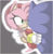 Size: 800x824 | Tagged: safe, artist:shira hedgie, amy rose, sonic the hedgehog, hedgehog, 2010, amy x sonic, border, carrying them, duo, female, grey background, looking at them, male, outline, shipping, simple background, straight