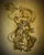 Size: 1280x1615 | Tagged: safe, artist:1rev, amy rose, blaze the cat, cat, hedgehog, 2026, amy x blaze, deviantart watermark, duo, eyes closed, female, hugging, kiss, kiss on lips, lesbian, monochrome, obtrusive watermark, shipping, signature, sketch, standing, watermark