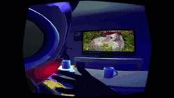 Size: 400x225 | Tagged: safe, sonic the hedgehog, hedgehog, human, green hill zone, 3d, animated, apartment, daytime, gif, outdoors, palm tree, pov, ring, running, screencap, sonic dreams collection, staring into your soul, sun, water