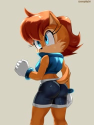 Size: 1536x2048 | Tagged: safe, artist:soranygyart, sally acorn, alternate version, shaded version, solo female