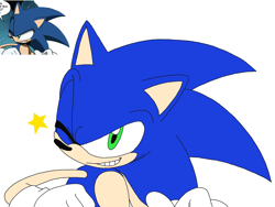 Size: 2160x1620 | Tagged: safe, sonic the hedgehog, edit, redraw, smile