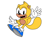 Size: 2160x1620 | Tagged: artist needed, safe, ray the flying squirrel, blue shoes, classic ray, classic sonic (universe), flat colors, smile, treads