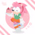 Size: 894x894 | Tagged: safe, artist:splashfactor, amy rose, hedgehog, amy's schoolgirl outfit, berry, bow, cake, classic amy, classic sonic (universe), clothes, eating, eyes closed, female, food, fruit, gloves, headband, shoes, skirt, solo, strawberry