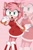 Size: 1365x2047 | Tagged: safe, artist:metalsonicfan7, amy rose, hedgehog, 2026, amy's halterneck dress, amybetes, clothes, cute, dress, echo background, female, looking at viewer, mouth open, open smile, smile, solo, standing