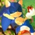 Size: 1200x1200 | Tagged: safe, artist:akarpii1, sonic the hedgehog, hedgehog, 2026, apple, chest fluff, daytime, ear fluff, eyes closed, food, fruit, grass, hand behind head, holding something, legs crossed, lineless, lying down, male, outdoors, plant, relaxing, smile, solo, tree, tree branch