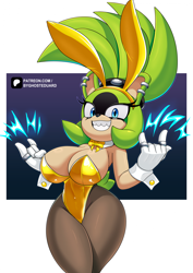 Size: 1614x2283 | Tagged: safe, artist:byghosteduard, surge the tenrec, bunny suit