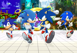 Size: 8001x5517 | Tagged: safe, artist:fanamationda, sonic the hedgehog, hedgehog, boom sonic, classic sonic, classic sonic (universe), male, movie sonic