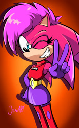 Size: 1036x1684 | Tagged: safe, artist:jamoart, sonia the hedgehog, sonic underground