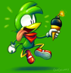 Size: 684x700 | Tagged: safe, artist:girgrunny, bean the dynamite, bomb, ice cream, ice cream cone