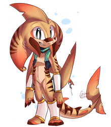 Size: 1024x1171 | Tagged: safe, artist:galaxynite, oc, oc:kaze the australian bull shark, 2016, australian bull shark, bubbles, bull shark, clenched teeth, cute, gilet, looking at viewer, male, oc only, ocbetes, open jacket, outline, shark, signature, simple background, smile, smiling at viewer, solo, solo male, standing, transparent background