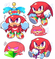 Size: 1924x2048 | Tagged: safe, artist:kaob1112, knuckles the echidna, chao