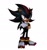 Size: 936x999 | Tagged: safe, artist:orbity01, shadow the hedgehog, hedgehog, 2026, arms folded, frown, green background, looking at viewer, male, simple background, solo, standing, white background