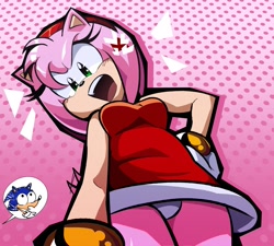 Size: 3000x2698 | Tagged: suggestive, artist:lilypixells, amy rose, sonic the hedgehog