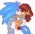 Size: 2048x1952 | Tagged: safe, artist:gummierat, sally acorn, sonic the hedgehog, chipmunk, hedgehog, 2023, blushing, carrying them, duo, eyes closed, female, kiss, kiss on lips, male, sally x sonic, sally's vest and boots, shipping, simple background, straight, white background
