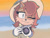 Size: 1280x960 | Tagged: safe, artist:nullofthev0id, sally acorn, chipmunk, 2024, artist signature, beach, camera, clothes, deviantart watermark, dress, female, fully clothed, hat, holding something, low res, ringblader, smile, smiling at viewer, solo, standing, sun hat, sunset, water, watermark, wink
