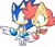 Size: 780x667 | Tagged: safe, artist:doodletch, manik acorn, sonia acorn, chipmunk, hedgehog, 2016, brother and sister, child, colored sketch, duo, female, male, open mouth, open smile, parent:sally, parent:sonic, parents:sonally, redesign, ringblader, siblings, simple background, sketch, smile, solo, tongue, walking, white background