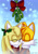 Size: 1024x1449 | Tagged: safe, artist:anettruby, miles "tails" prower, zooey the fox, fox, 2018, bow, christmas, christmas outfit, clothes, coat, duo, eyes closed, female, holly, hugging, male, mistletoe, shipping, signature, smile, snow, snowflake, straight, tailsey, winter, winter outfit