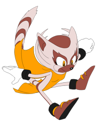 Size: 1024x1251 | Tagged: safe, artist:dody-inferno, oc, oc:gallu the lemur, lemur, 2012, cape, eyelashes, female, flat colors, gloves, looking down, oc only, shoes, simple background, smile, socks, solo, transparent background, treads