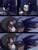 Size: 1302x1736 | Tagged: safe, artist:kurobart64, artist:superguy551, sonic the hedgehog, comic:birthday comic (superguy551), 2025, collaboration, comic, crossover, crossover shipping, duo, ellen joe, eyes closed, female, humanoid, indoors, male, shadow (lighting), shipping, shrugging, smile, straight, zenless zone zero