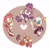 Size: 2006x2048 | Tagged: safe, artist:pixlokita, amy rose, blaze the cat, cream the rabbit, rouge the bat, bat, cat, hedgehog, rabbit, abstract background, eyes closed, female, frown, looking offscreen, mouth open, open smile, quartet, smile, wink