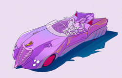 Size: 1200x768 | Tagged: safe, artist:psuc, blaze the cat, cat, car, driving, female, solo, sport car, vehicle
