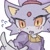 Size: 2048x2048 | Tagged: safe, artist:hari26262025, blaze the cat, cat, 2026, blaze's tailcoat, blazebetes, blushing, close-up, clothes, cute, dress, ear fluff, eyelashes, female, frown, grey background, looking offscreen, mouth open, one fang, simple background, solo, sweatdrop