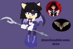 Size: 1090x733 | Tagged: safe, artist:moonsonic1, bat, bow, bowtie, clothes, female, hotaru tomoe, irl, magical girl, mobianified, sailor moon, skirt, solo