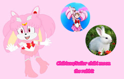 Size: 1118x715 | Tagged: safe, artist:moonsonic1, rabbit, bow, bowtie, chibiusa, clothes, female, irl, magical girl, mobianified, sailor moon, skirt, solo