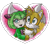 Size: 640x561 | Tagged: safe, artist:viciousbutprecious, cosmo the seedrian, miles "tails" prower, fox, seedrian, cheek squish, cheek to cheek, chest fluff, duo, eyelashes, female, heart, hugging, looking at viewer, low res, male, mouth open, one eye closed, open smile, shipping, simple background, smile, straight, tailsmo, transparent background