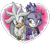 Size: 640x561 | Tagged: safe, artist:viciousbutprecious, blaze the cat, silver the hedgehog, cat, hedgehog, blaze x silver, chest fluff, duo, eyelashes, female, fingers together, hand on arm, heart, low res, male, shipping, simple background, smile, straight, transparent background, youtube link in description