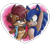 Size: 640x561 | Tagged: safe, artist:viciousbutprecious, sally acorn, sonic the hedgehog, chipmunk, hedgehog, duo, eyelashes, female, gilet, hand on cheek, hand on face, hands behind head, heart, looking at each other, low res, male, sally x sonic, sally's vest and boots, simple background, smile, smiling at each other, straight, transparent background, youtube link in description
