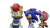 Size: 1920x1080 | Tagged: safe, artist:howteyoarts, artist:jackyd, artist:sab64, amy rose, sally acorn, sonic the hedgehog, chipmunk, hedgehog, 2022, 3d, blender, female, looking back, looking back at them, looking offscreen, male, meme, sally x sonic, sally's ringblader outfit, shipping, simple background, straight, transparent background, trio, walking
