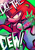 Size: 905x1280 | Tagged: safe, artist:artphantom17, knuckles the echidna, echidna, 2021, bottle, clenched teeth, drink, english text, exclamation mark, green background, holding something, looking at viewer, male, mountain dew, sharp teeth, signature, simple background, smile, smiling at viewer, solo, text