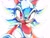Size: 2048x1545 | Tagged: safe, artist:spacedawgspace, sonic the hedgehog, hedgehog, 2026, alternate version, clenched teeth, front view, hyper form, hyper sonic, looking at viewer, male, simple background, smile, smiling at viewer, solo, sparkles, white background