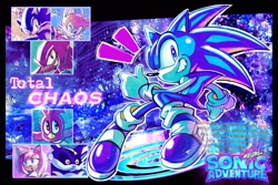 Size: 2048x1366 | Tagged: safe, artist:melodiiy2k, amy rose, big the cat, flicky, knuckles the echidna, miles "tails" prower, sonic the hedgehog, cat, echidna, fox, hedgehog, sonic adventure, 2026, ambiguous gender, clenched teeth, daisy, english text, female, group, looking at viewer, male, outline, smile, smiling at viewer, solo focus, text, thumbs up
